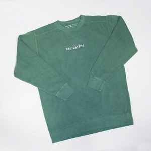 Common Culture Validate Me Green Crewneck Sweater